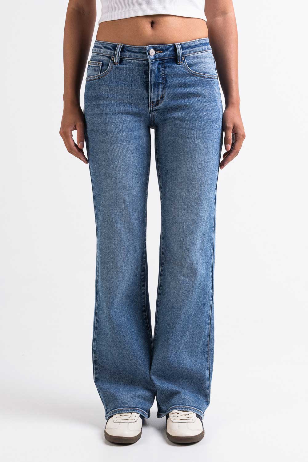 Dina 02Low Rette Jeans - Blue