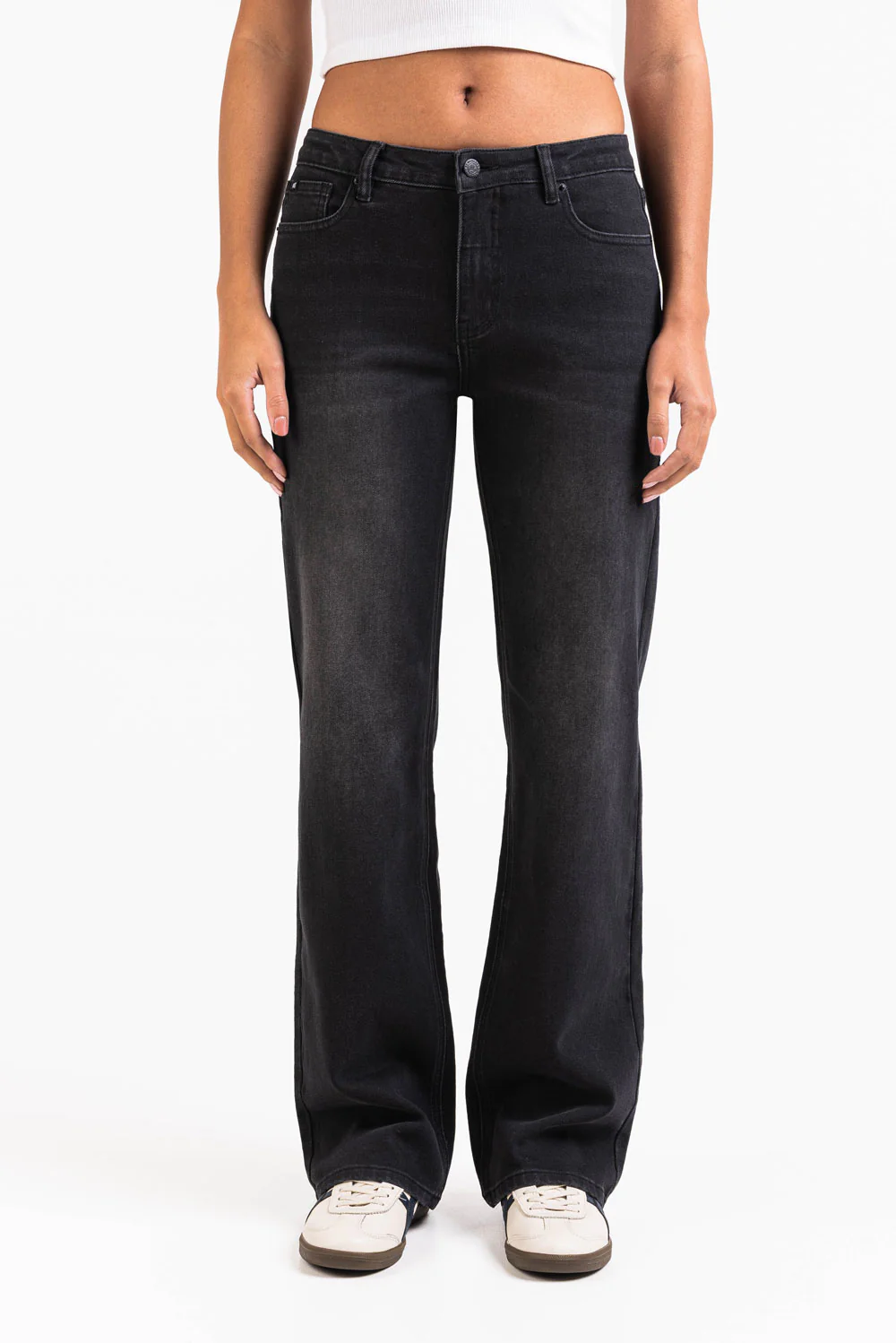 Dina 02Low Rette Jeans - Washed Black - Image 3