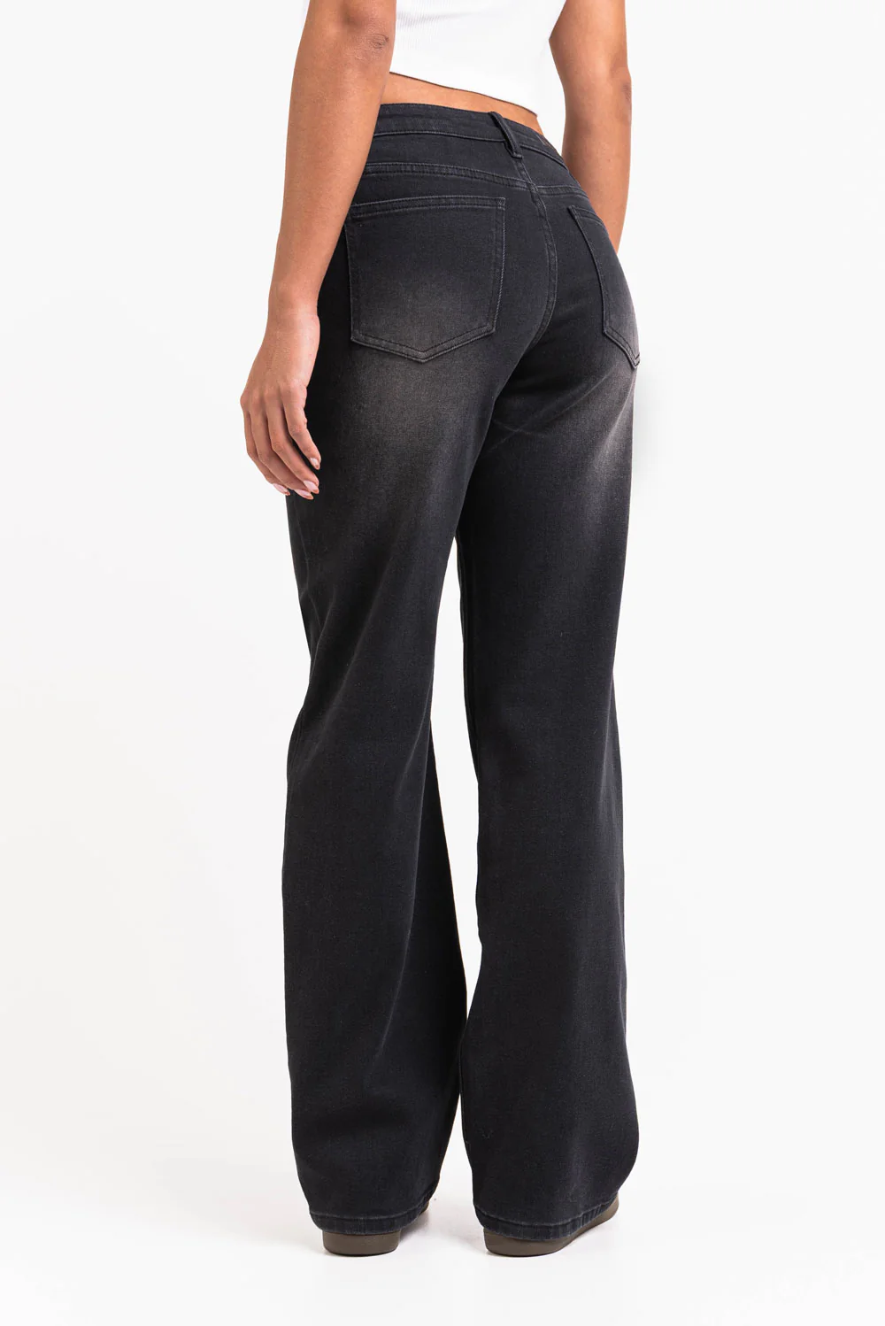 Dina 02Low Rette Jeans - Washed Black - Image 4