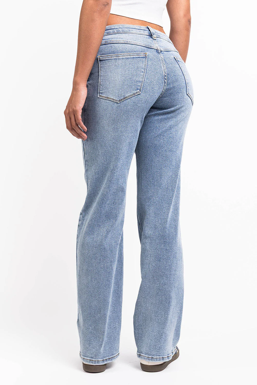 Dina 03Low Rette Jeans - Mid Blue - Image 2