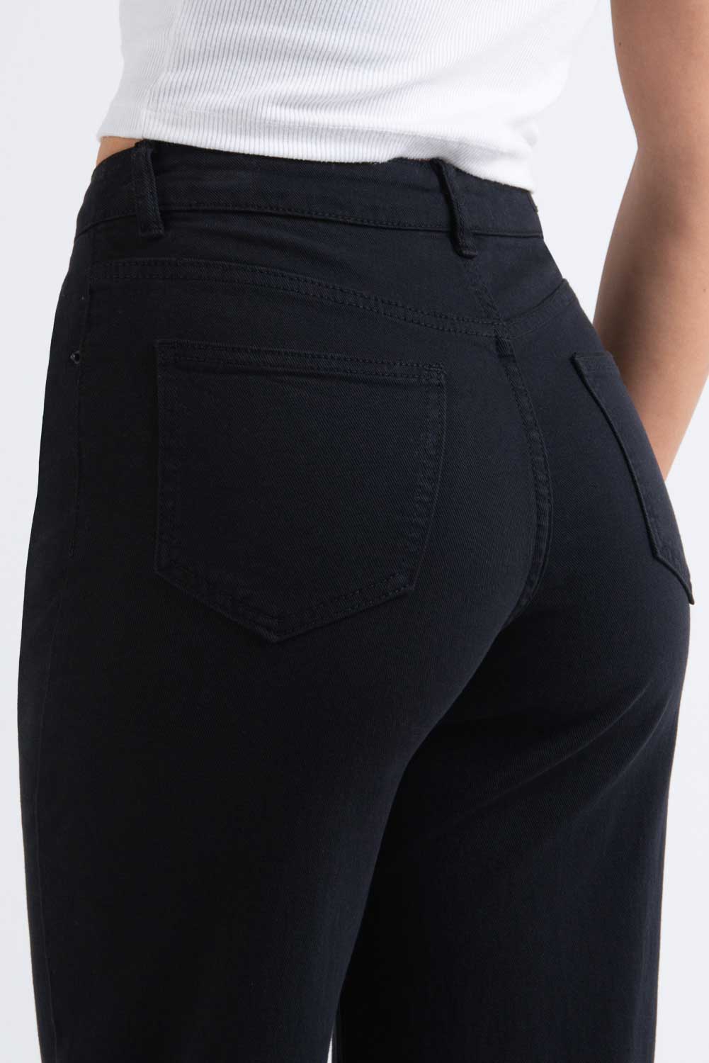 Disa 01High Rette Jeans - Black - Image 3