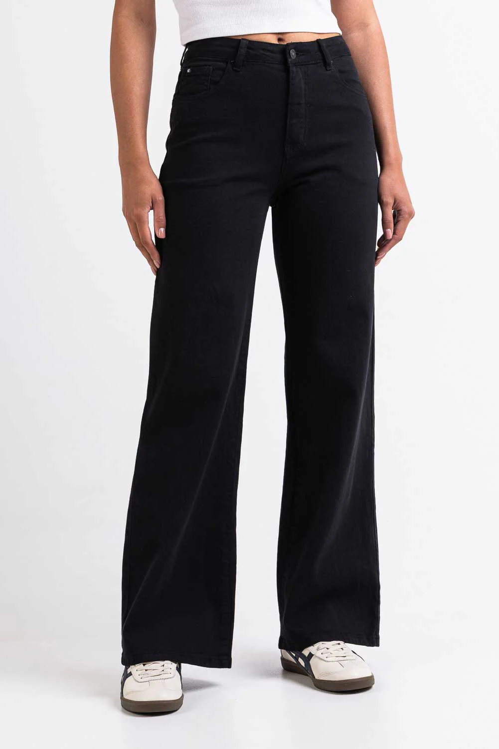 Disa 01High Rette Jeans - Black - Image 4