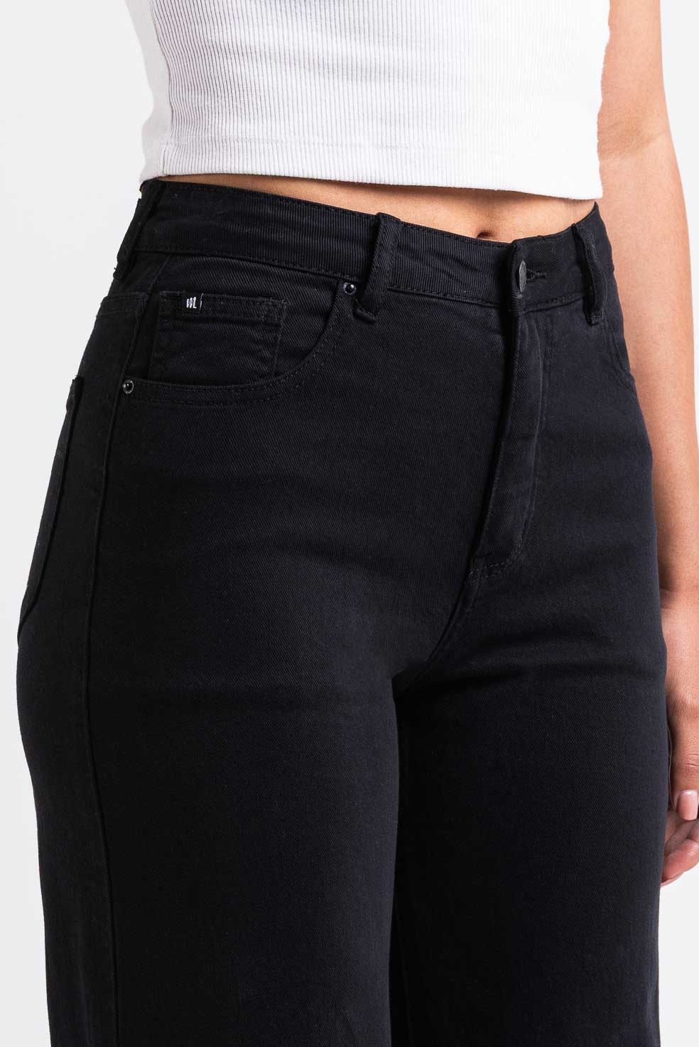 Disa 01High Rette Jeans - Black - Image 5