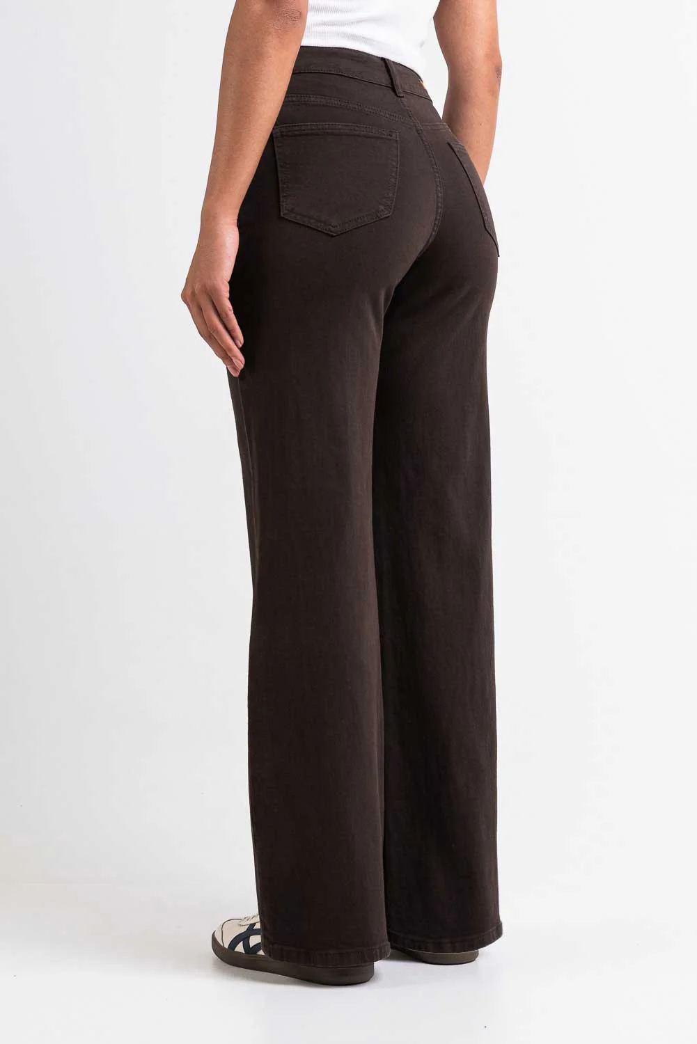 Disa 01High Rette Jeans - Dark Brown - Image 2