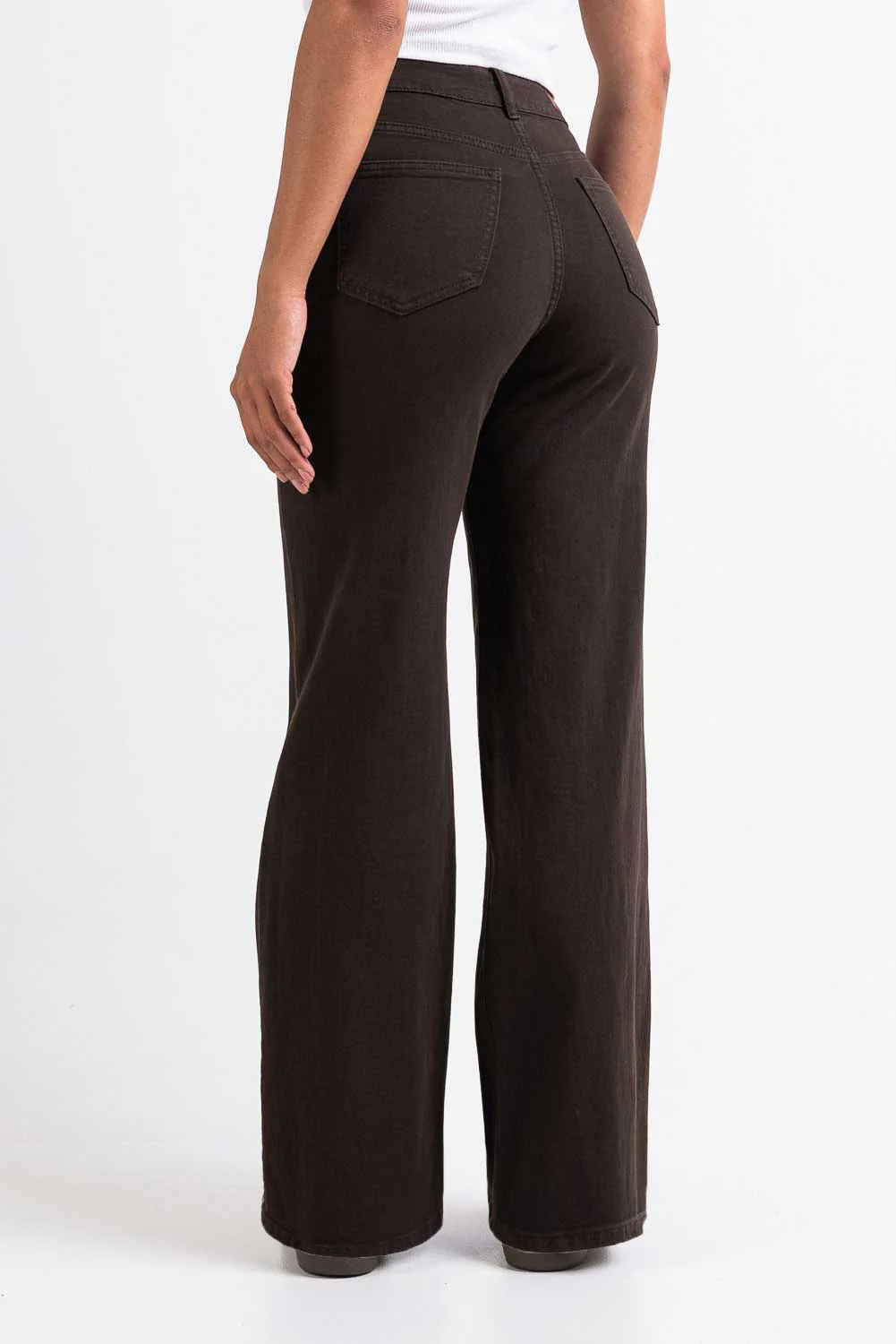 Disa 01High Rette Jeans - Dark Brown - Image 5