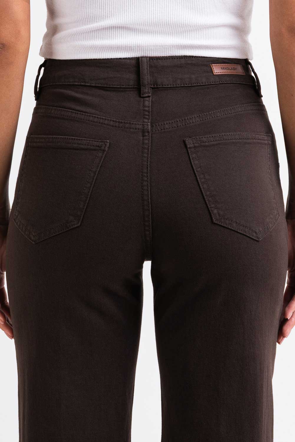 Disa 01High Rette Jeans - Dark Brown - Image 6