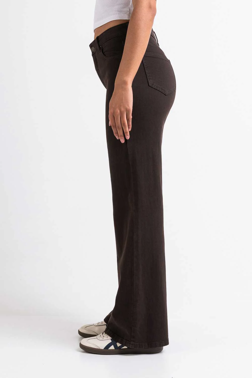 Disa 01High Rette Jeans - Dark Brown - Image 7