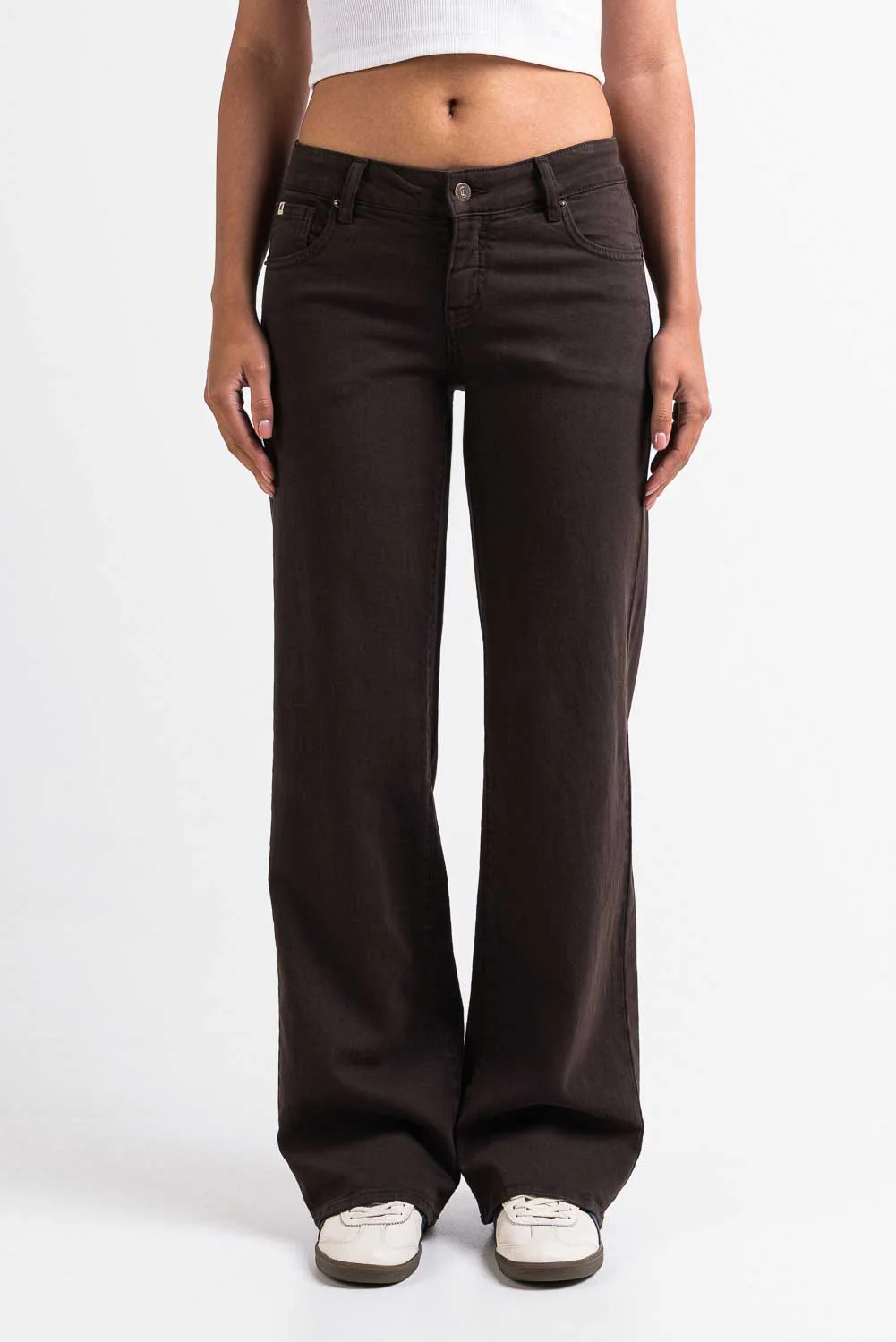 Disa 01Low Rette Jeans - Dark Brown - Image 4