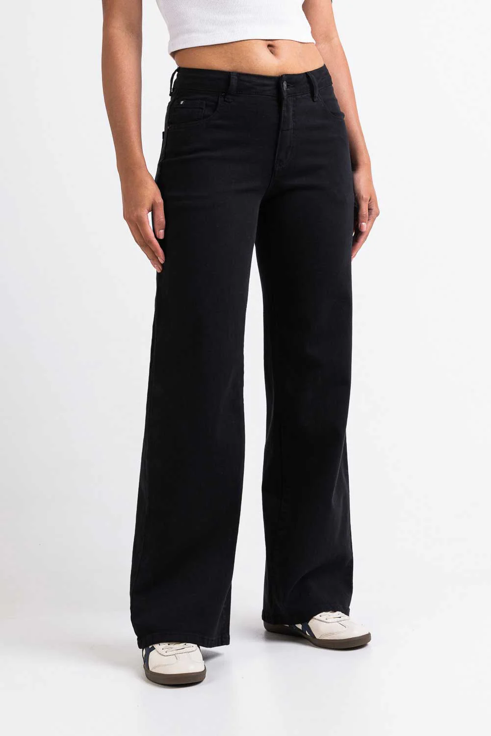 Disa 01Mid Rette Jeans - Black - Image 4