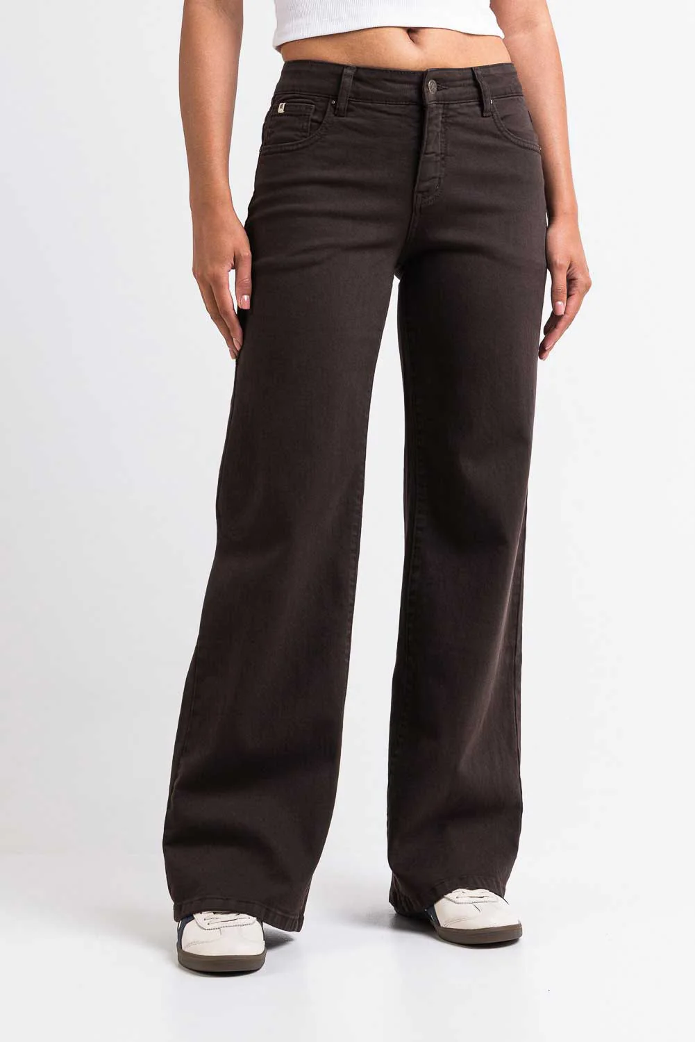 Disa 01Mid Rette Jeans - Dark Brown - Image 4