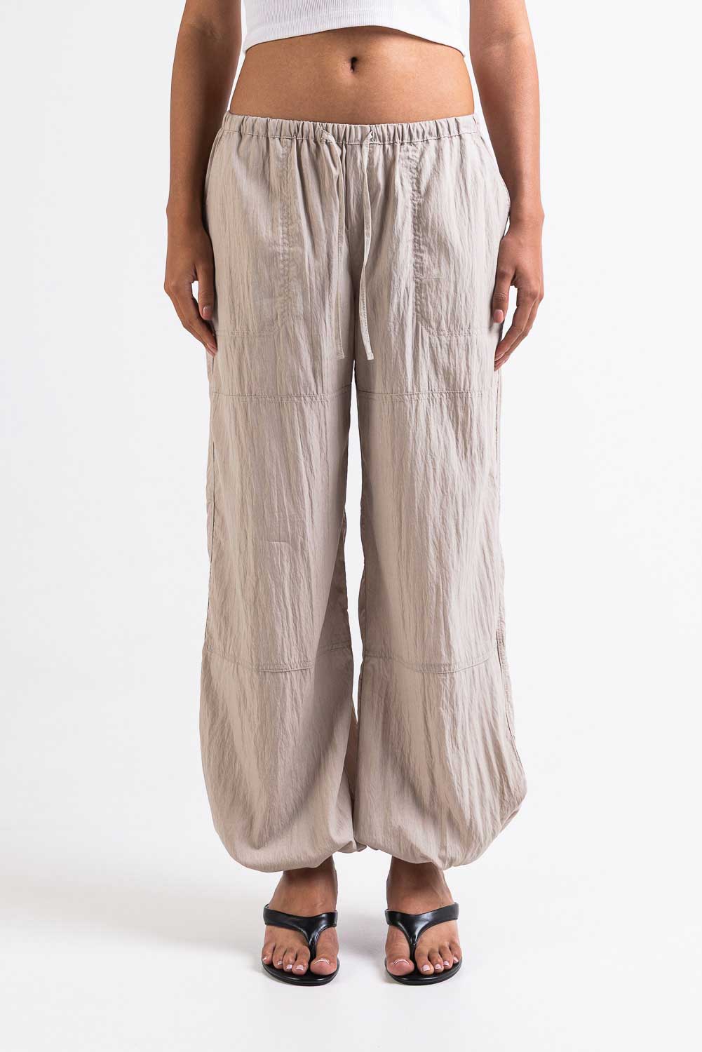 Juno 01Low Ekstra Vide Parachutebukser - Beige - Image 4