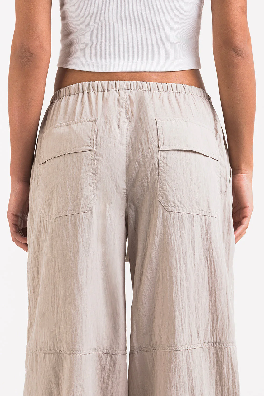 Juno 01Low Ekstra Vide Parachutebukser - Beige - Image 5