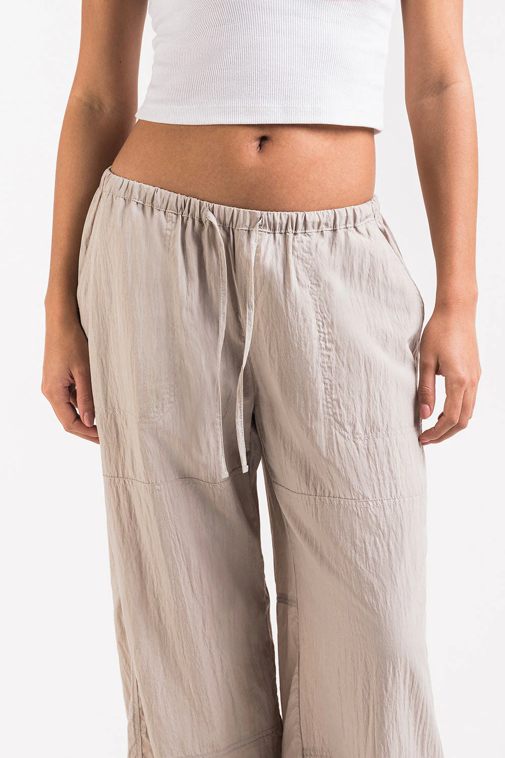 Juno 01Low Ekstra Vide Parachutebukser - Beige - Image 7