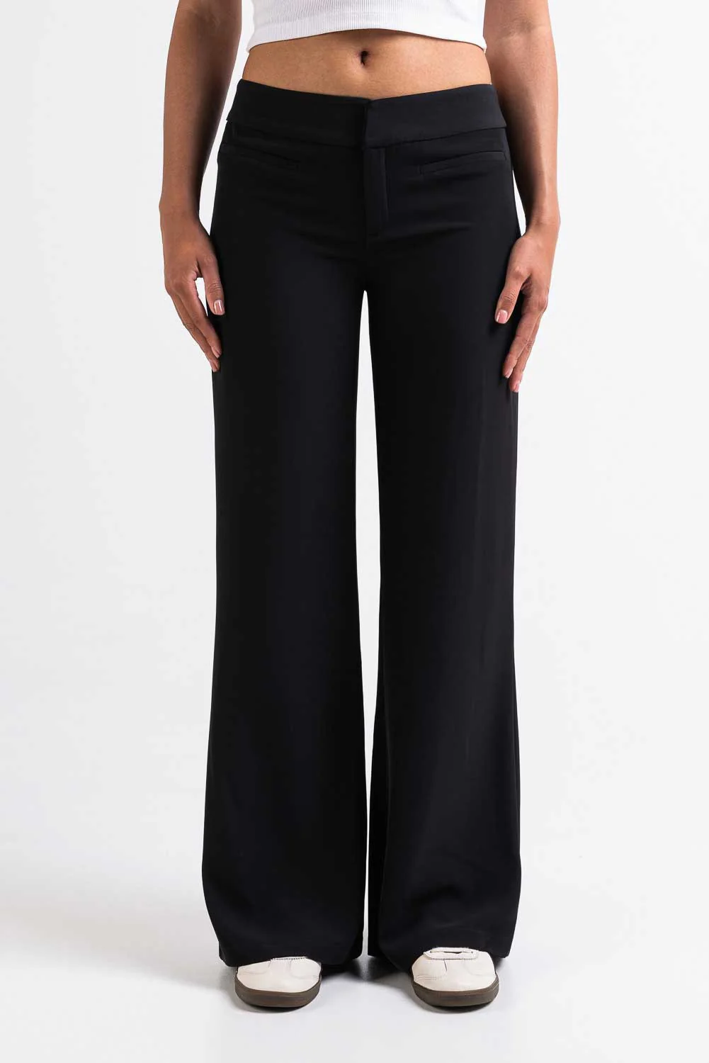 Leia 01Low Flared Dressbukser - Black
