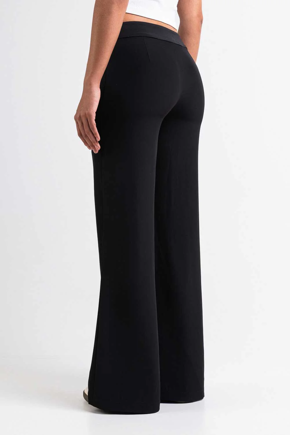 Leia 01Low Flared Dressbukser - Black - Image 2