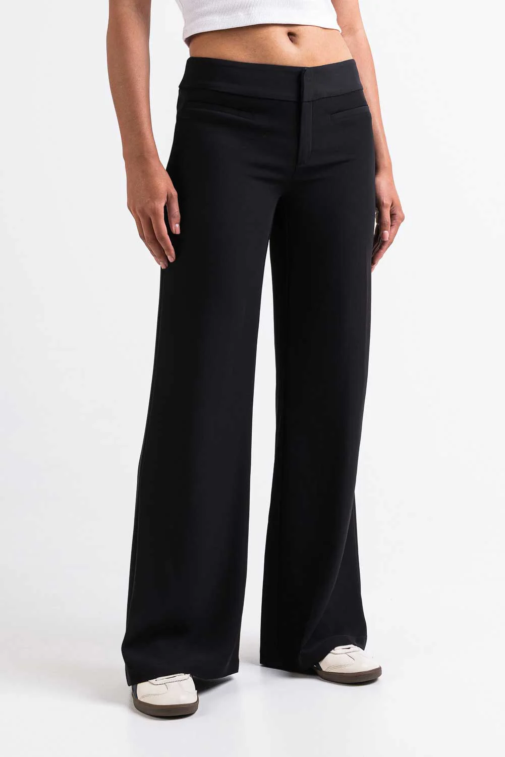 Leia 01Low Flared Dressbukser - Black - Image 4