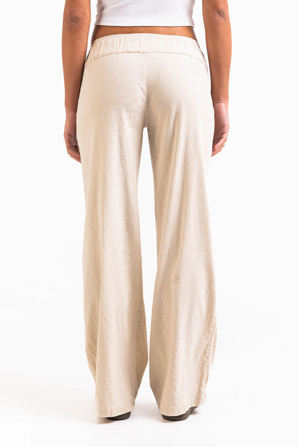Mabel 03Low LinStretch Rette Linbukser - Linen Beige - Image 6