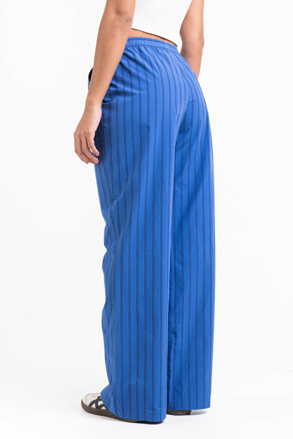 Mandy 01Mid Vide Loungebukser - Royal Striped - Image 3