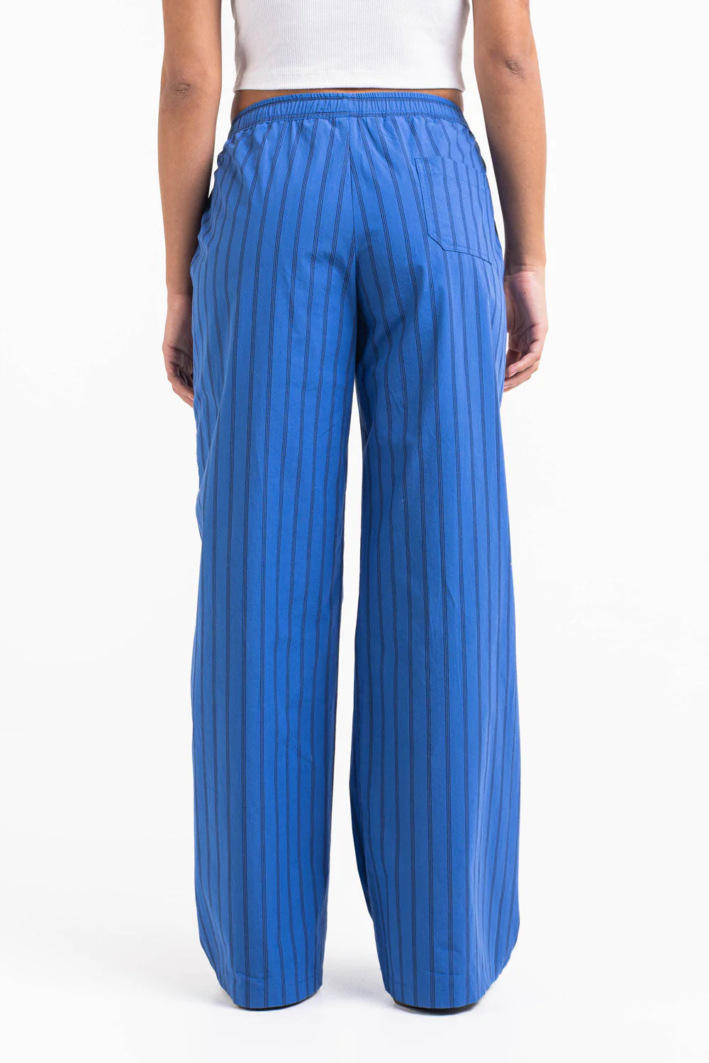 Mandy 01Mid Vide Loungebukser - Royal Striped - Image 6