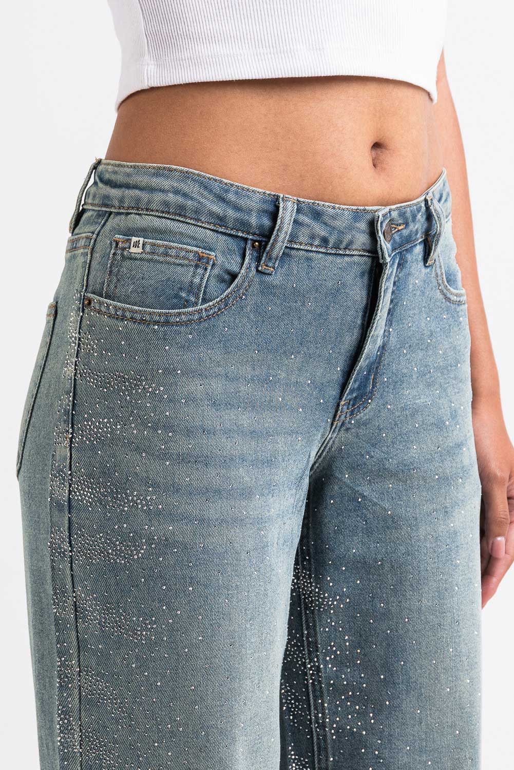 Mikka 03Mid Vide Jeans - Vintage Blue Diamond - Image 3