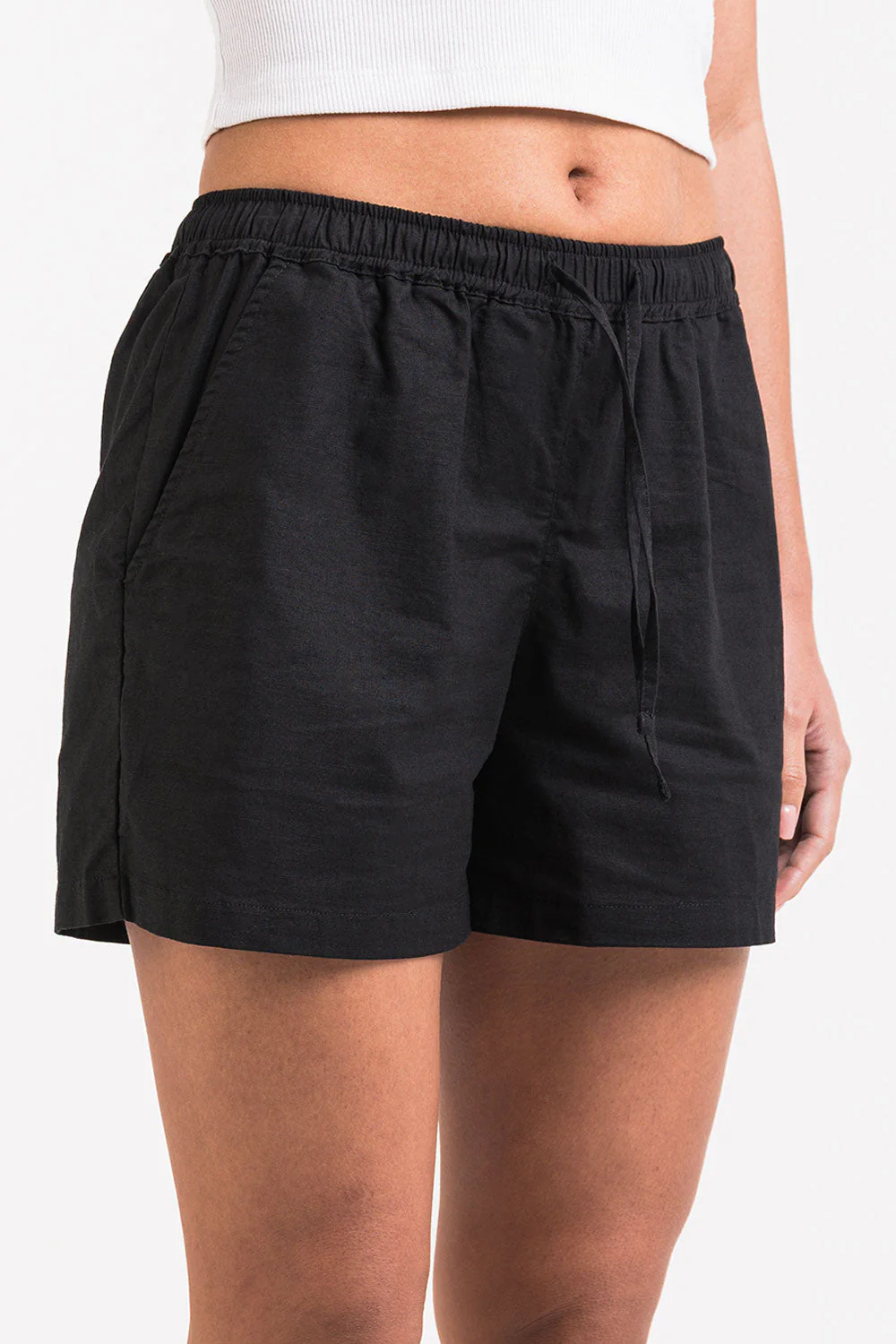Mila 02Mid 12cm Linshorts - Black - Image 4