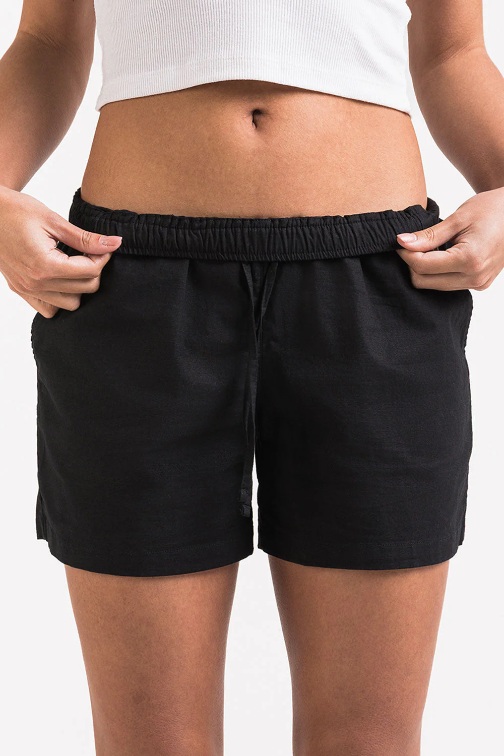 Mila 02Mid 12cm Linshorts - Black - Image 7