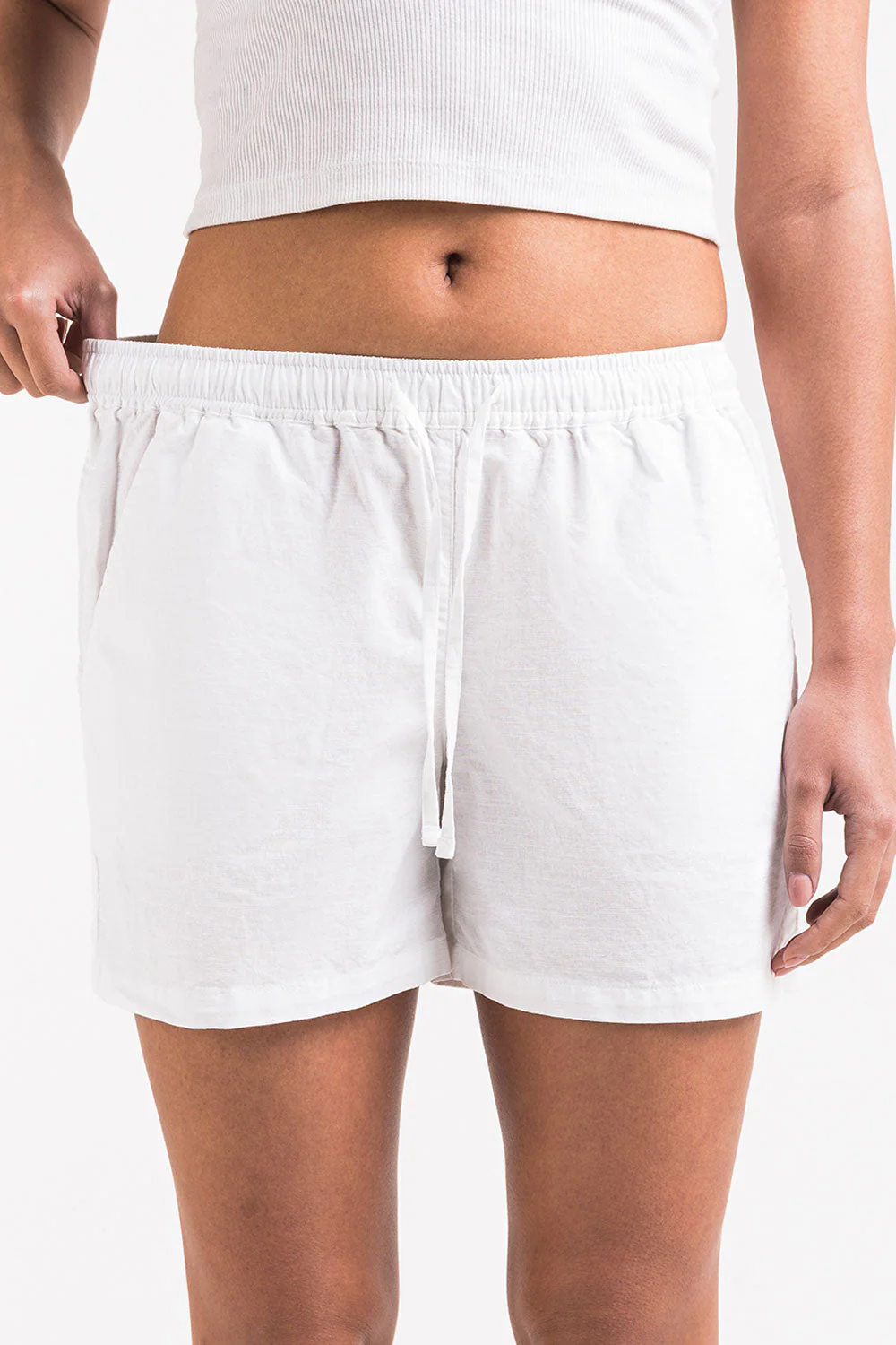 Mila 02Mid 12cm Linshorts - White - Image 7
