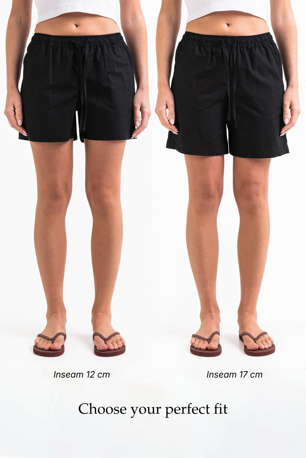 Mila 02Mid 17cm Linshorts - Black - Image 3