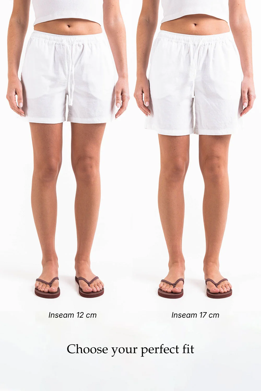 Mila 02Mid 17cm Linshorts - White - Image 3