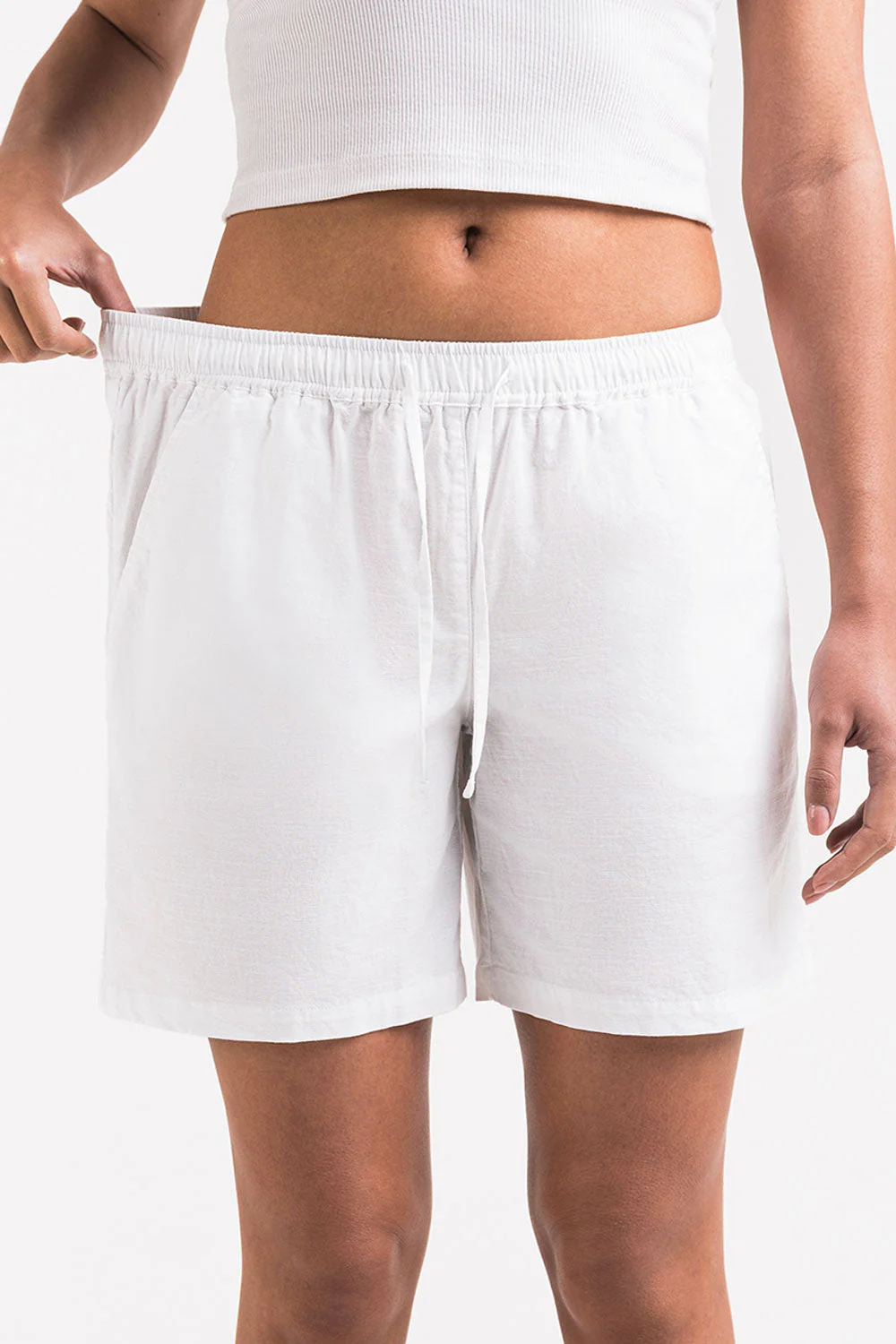 Mila 02Mid 17cm Linshorts - White - Image 7