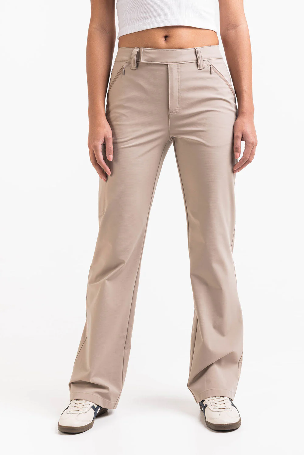 Sierra 01Mid GoUrban Bootcut Bukser - Beige - Image 5