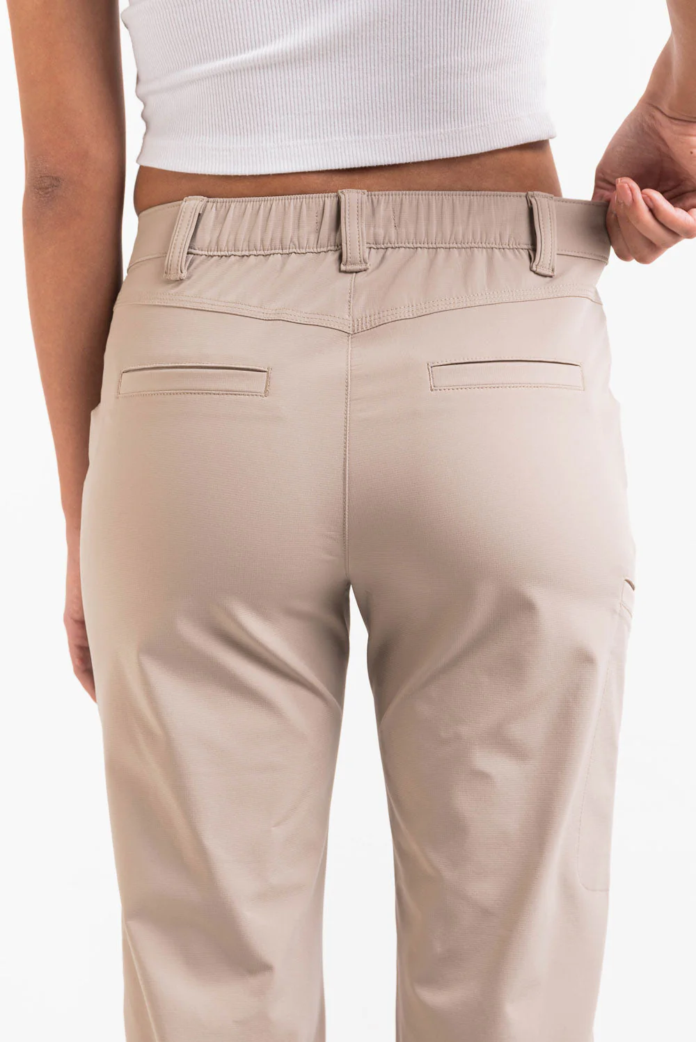 Sierra 01Mid GoUrban Bootcut Bukser - Beige - Image 7